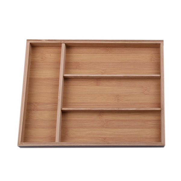 

kitchen storage & organization multifunctional drawer bamboo home eco-friendly silverware organizer cutlery tray 4 compartment small holders