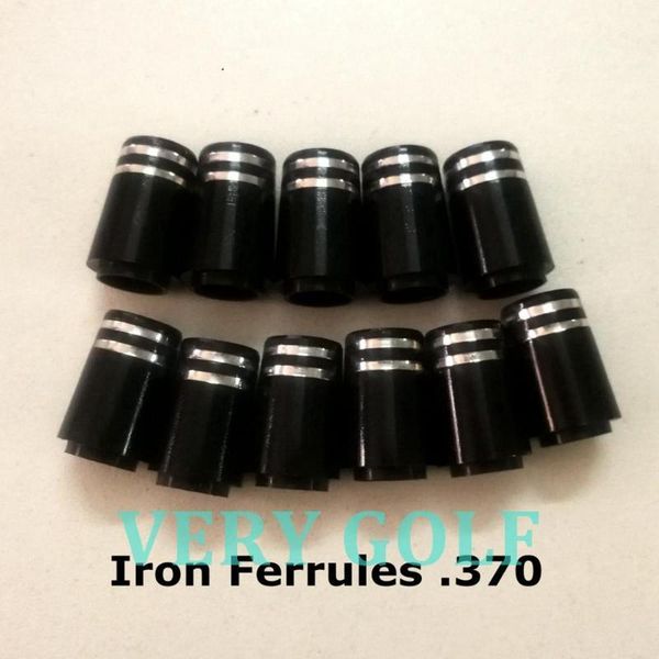 

size .370 custom golf ferrules black color with two silver trim ring for taper tip iron wedge complete set of clubs1