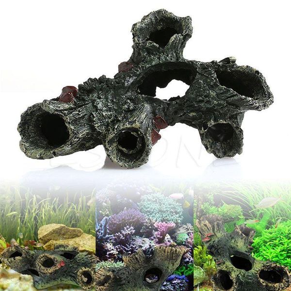 

decorations resin tree drift wood trunk aquarium bole ornament root fish tank decoration h55a
