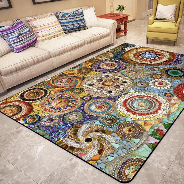 

carpets retro bohemian style home area rugs persian ethnic 3d printed for living room floor mat decor kitchen bedroom carpet