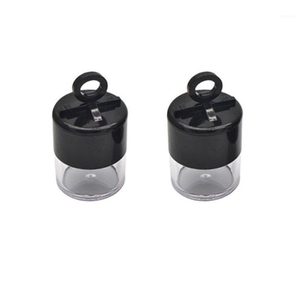 

storage bottles & jars 2pcs mini loose powder box refillable case portable subpackaging