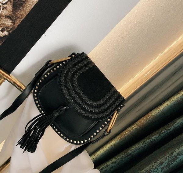 

classic vintage woven saddle bag women handbags tassel