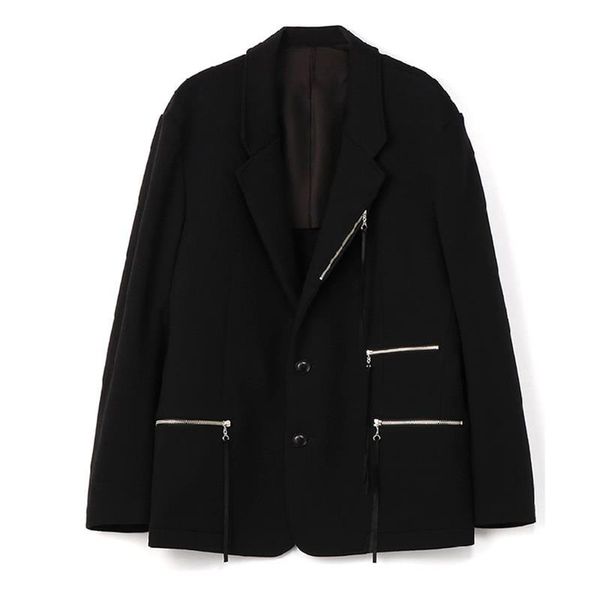 

men's suits & blazers s-6xl clothing fashion star gd hair stylist personality design zipper splicing sling suit plus size singer costum, White;black