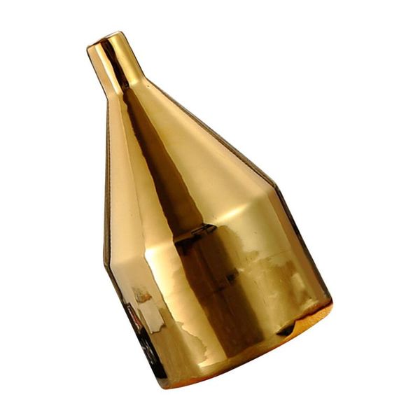 

vases 1pc simple style vase adornment ceramic decor flower (golden)