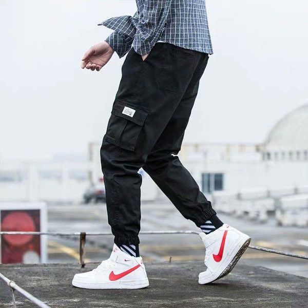

men's pants fashion hip hop streetwear harajuku joggers men loose harem male funny casual summer trousers mens sweatpants, Black