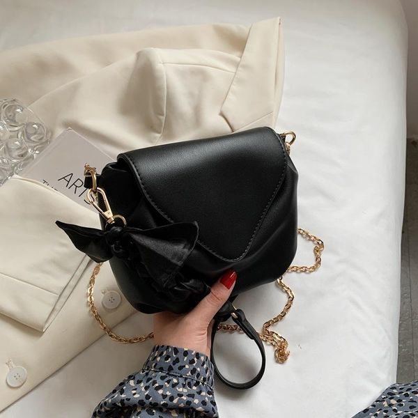 

evening bags simple retro bag 2021 fashion european and american ladies luxury leather chain shoulder messenger fold flap bucket