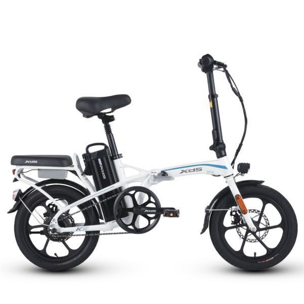 

folding aluminum alloy electric bicycle with 48v lithiumbattery, Silver;blue