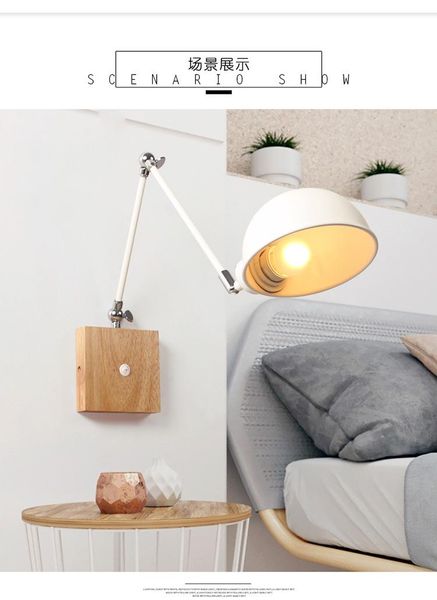 

wall lamp nordic creative solid wood living room bedroom corridor