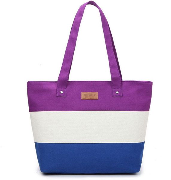 

evening bags 3pcs women stripe color patchwork large capacity message shoulder bag 42*25*12cm