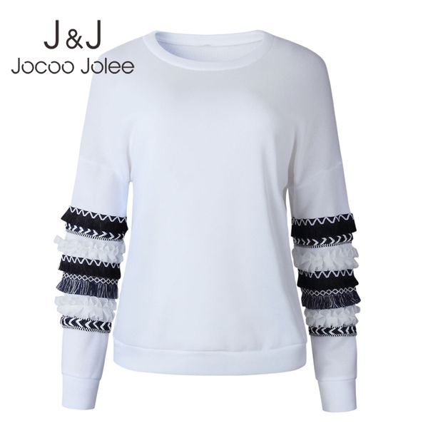 

jocoo jolee spring oversized hoodies and sweatshirt for women fashion streetwear sudaderas mujer woman clothes 210518, Black
