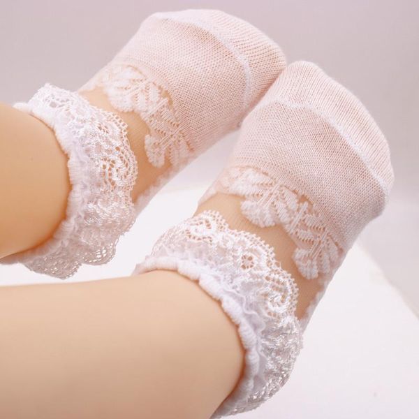 

baby girls socks ankle short eyelet lace flower cute mesh summer cotton infant girl born, Pink;yellow