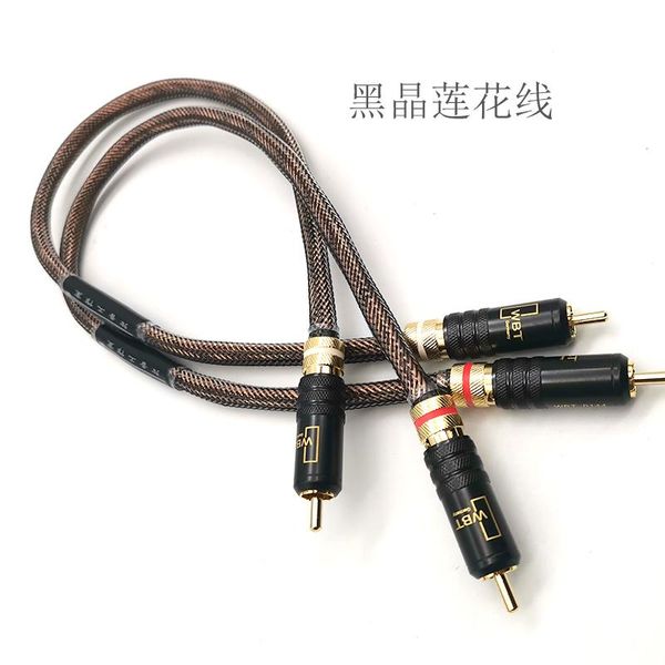 

smart home control single crystal copper hifi fever audio rca self-locking lotus line