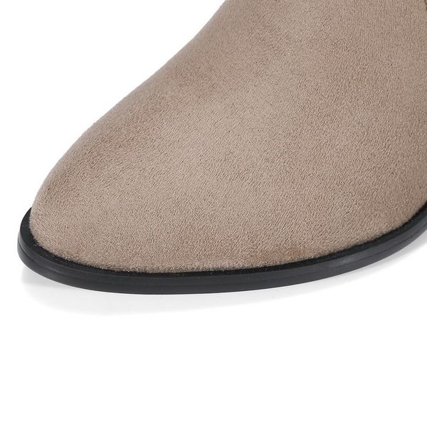 

boots faux suede slim over the knee high women women's autumn stretch thick with shoes woman mzzd, Black