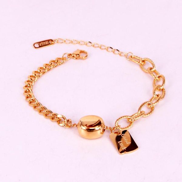 

link, chain 2021 stainless steel good luck bracelets for women party gift fashion charm jewelry wholesale s508-1, Black