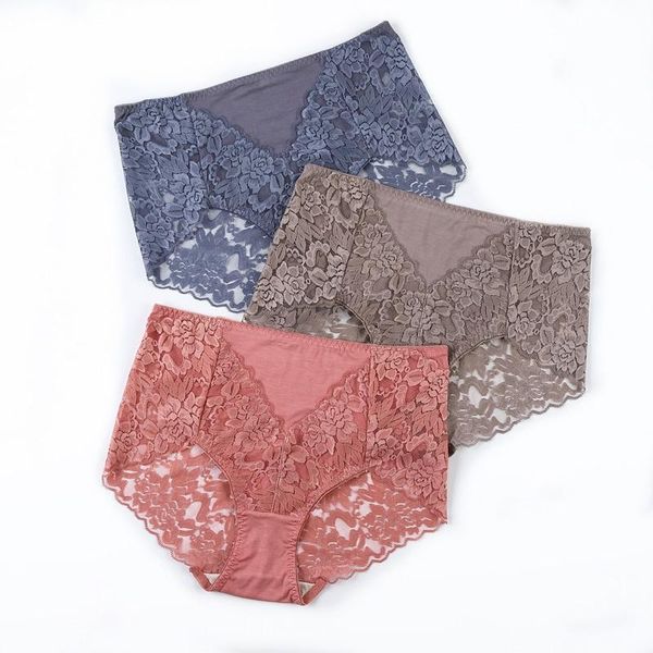 

women's panties xl-3xl plus size underwear ladies lingerie female casual big underpants lace briefs women intimate, Black;pink