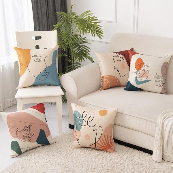

piece 45*45cm rectangle cotton throw pillow case super soft pillowcases washable home bed adornment pillowcase cushion/decorative