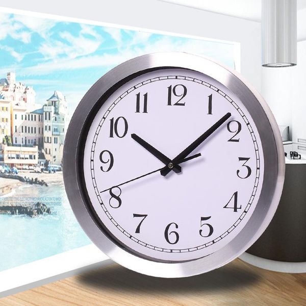 

wall clocks clock aluminum frame american simple fashion business quartz 12 inch living room bedroom decorative artwork