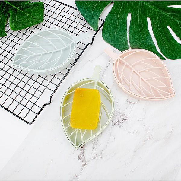 

bathroom storage & organization soap box leaf non slip holder toilet shower tray draining rack gadgets dish basket stand
