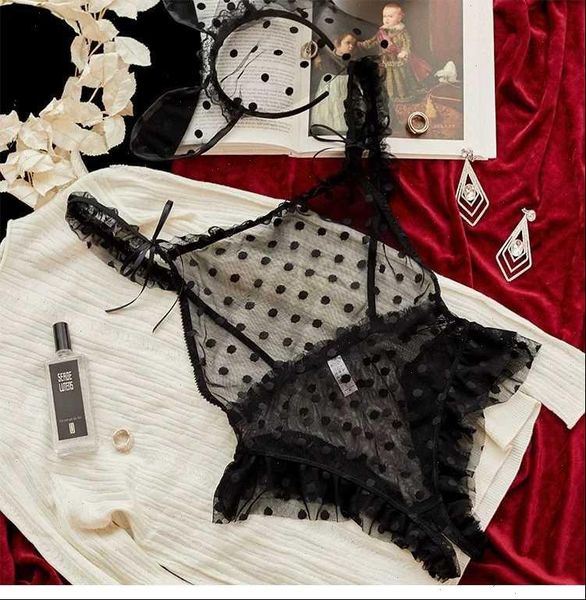 

pajamas bodysuit womens jumpsuits lace hollow deep v transparent leotard, Black;white