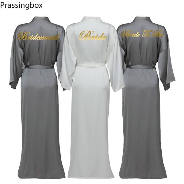 

women's sleepwear silk satin long lace robes sleeve grey custom bridesmaid bride robe women wedding bathrobe and homewear, Black;red