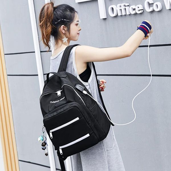 

backpack 2021 usb charging women waterproof school bags ladie casual large capacity teenage girl travel student