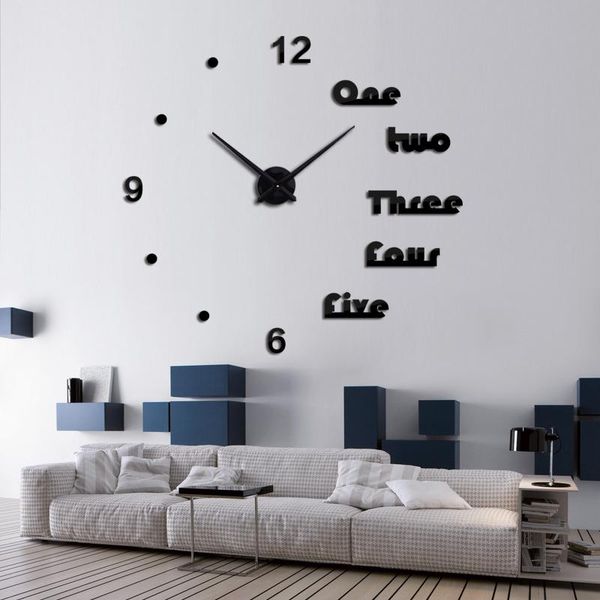 

wall clocks digital acrylic still life diy circular study stickers home decoration mirror effect modern style quartz clock