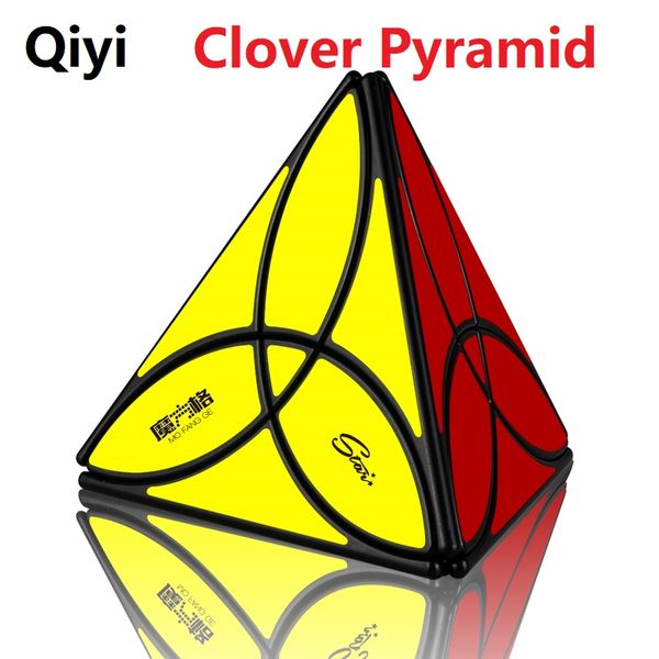 

qiyi mofangge clover pyramid magic cube 3 leaf tetrahedron cubo magico 4 colors puzzle toys gift for kids children gifts