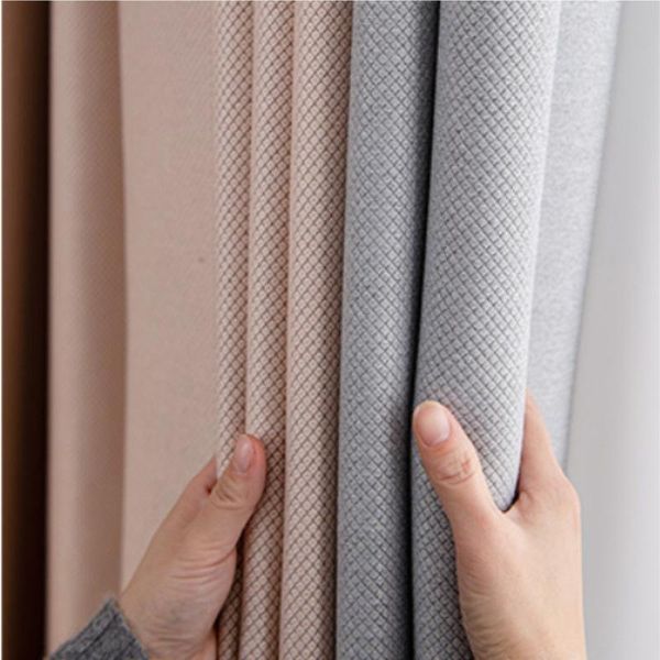

linen curtains nordic for living room bedroom window balcony kitchen blackout solid color fabric custom stitching curtain & drapes