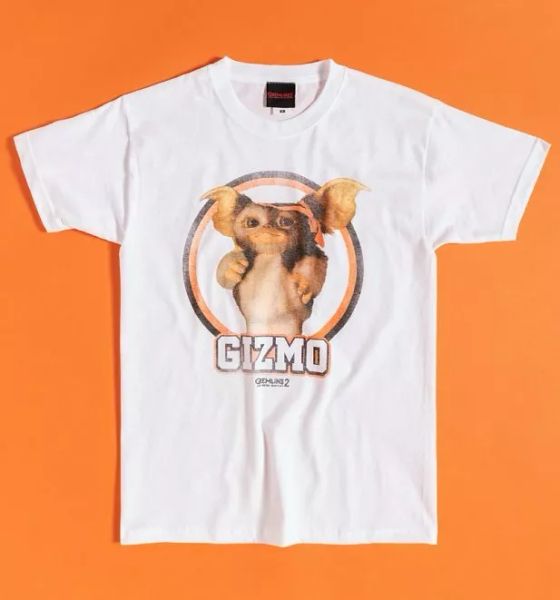 

official white retro gremlins gizmo t-shirt, White;black