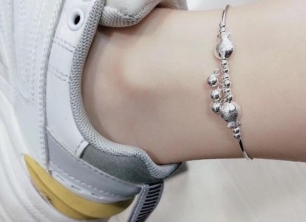

anklets small fish anklet bell chains fashion ornaments jewelry pair kiss articles for lovers, Red;blue