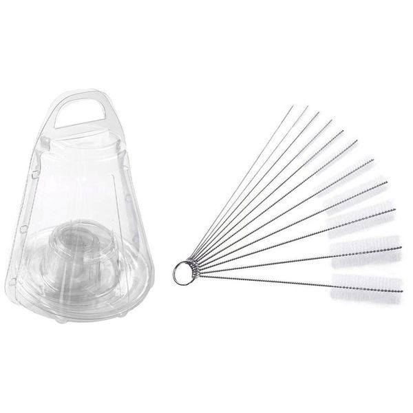 

baking & pastry tools 11 pcs nylon tube brushes set kettle spout brush 1x 4 tiers round macaron tower stand macaroons display rack