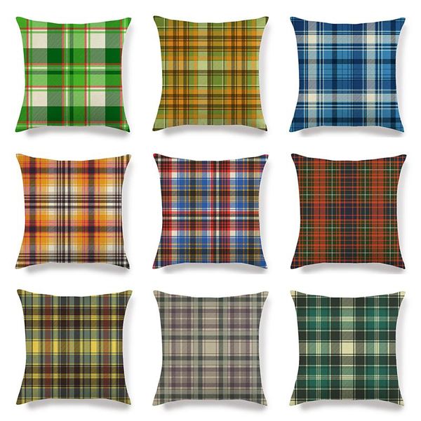 

cushion/decorative pillow 45cm*45cm colour stripe geometry life linen/cotton throw covers couch cushion cover home decorative