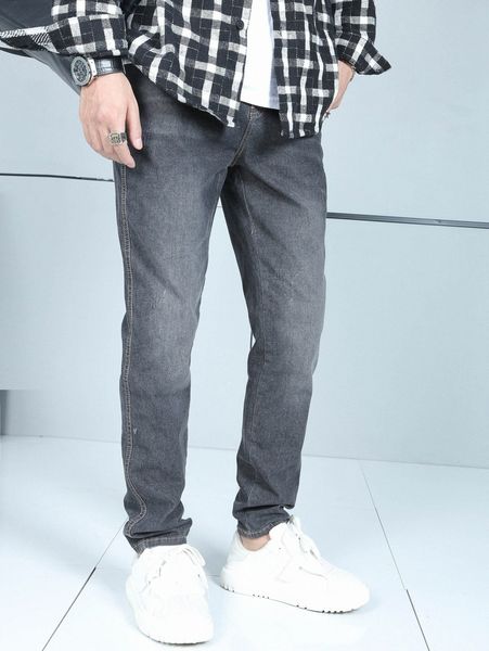 

men bleach wash cat scratch tapered jeans y5rg#, Blue