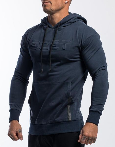 

men's hoodies & sweatshirts 2021 sports running jacket men brand long sleeve sweatshirt gym pullover clothing 2xl, Black