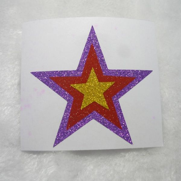 

stickers - gold, red with purple outline 3inch cut-outs gift wrap