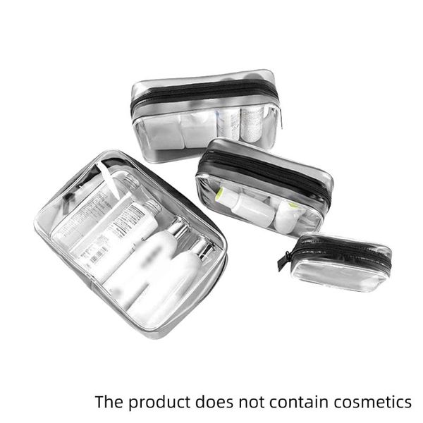 

storage bags waterproof pvc bag zipper clear makeup for women washing solid travel organizer toiletry cosmetics pouch