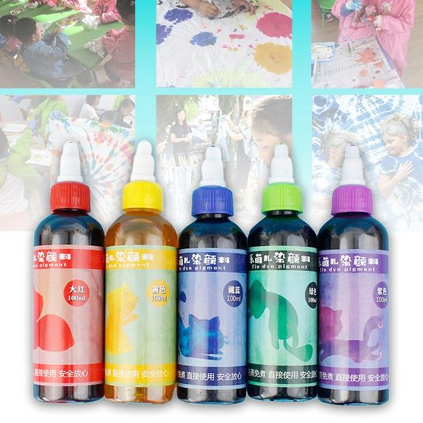 

gift sets non toxic textile paints art spiral set diy clothing colorful craft decorating jacquard permanent fabric pigment tie dye kit
