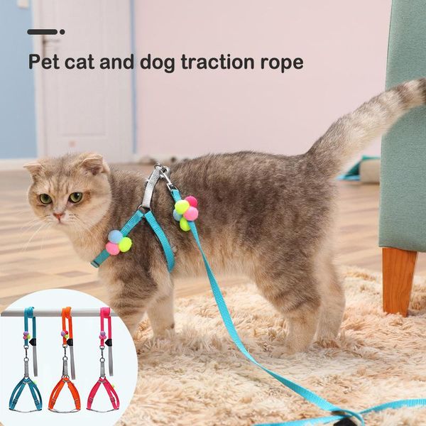 

cat collars & leads pet vest chest strap comfortable harness leash set adjustable rope supplies for dog accessories gatos collar
