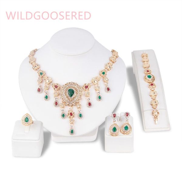 

earrings & necklace fashion bridal jewelry set exaggerated personality bracelet ring earring four piece manufacturer wholesa, Silver