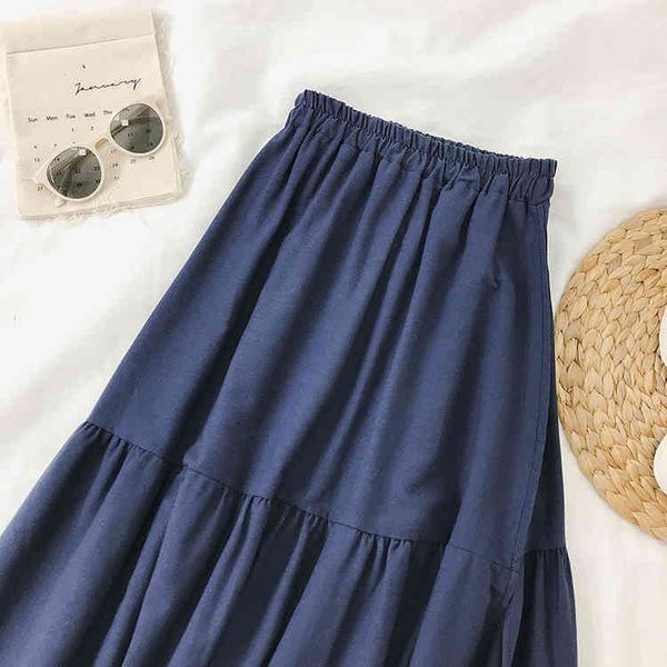 

skirts fdfklak sweet wild high waist slim a-line skirt student mid-length split fork skirt women spring autumn chiffon skirts female vky7, Black