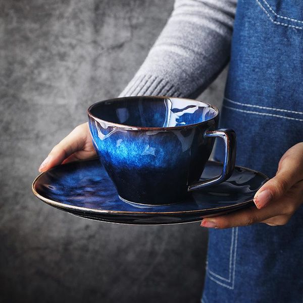 

mugs 480ml one person european style creative western food breakfast tableware set household ceramic plates milk cup oatmeal bowl