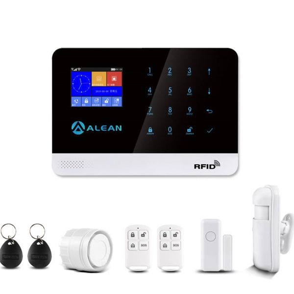 

other clocks & accessories intelligent all touch screen alexa version 433mhz 2g/gsm/wifi diy smart home security alarm system kits
