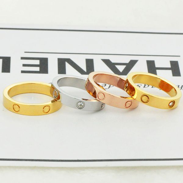 

new rose gold card home ring female fashion net red trend personality versatile titanium steel jewelry, Black