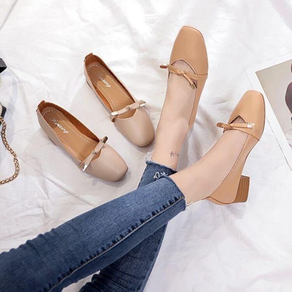 

dress shoes women heels 2021 spring autumn heel chaussure femme zapatos mujer, Black