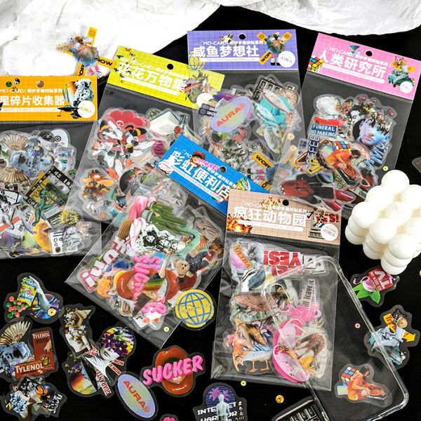 

gift wrap 6 models wonderful universe collage series creative cartoon hand account material diy decorative sticker pack