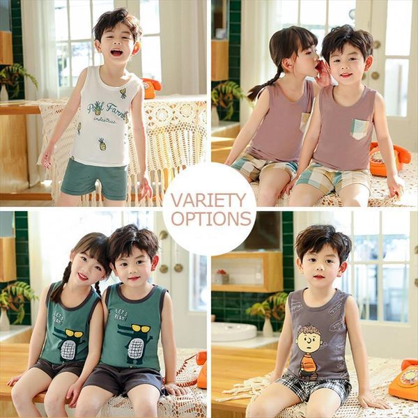 

casual kids clothes 2 piece set clothing multiple styles boy t shirt shorts girls tracksuit children baby, White