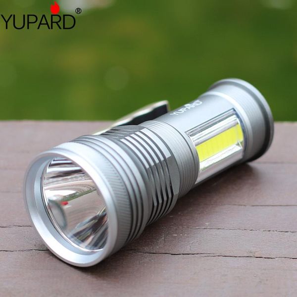 

camping lantern cob rechargeable emergency tail magnet hiking fishing +18650 batteries charger flashlights torches