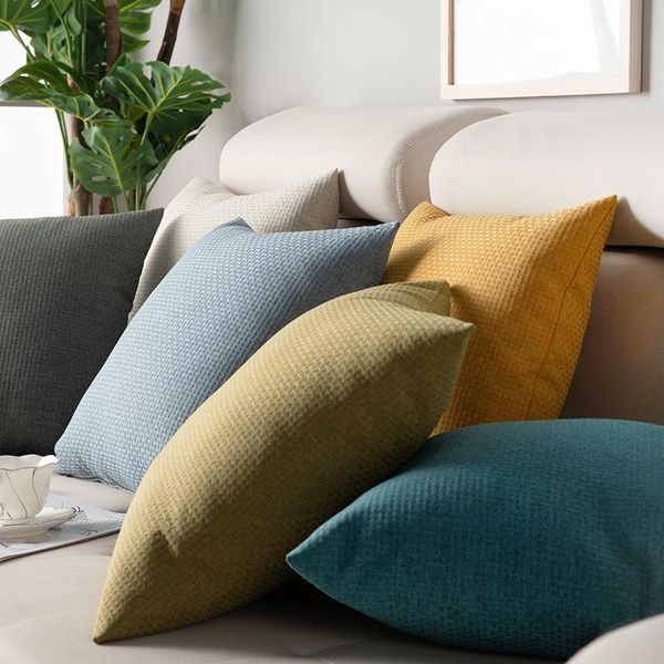 

cushion/decorative pillow solid color cushion cover gray blue yellow red green brown decorative pillows 45*45cm home office sofa chair bed b