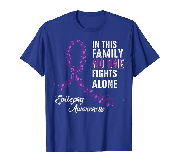 

In This Family No One Fights Alone Epilepsy Awareness Tshirt, Mainly pictures