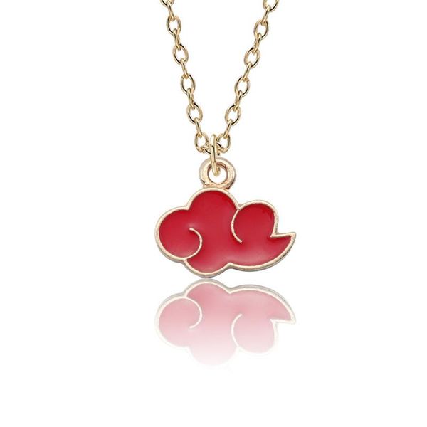 

pendant necklaces 1pc cloud necklace red pink color fashion women men gift for friend golden link chain neck jewelry, Silver